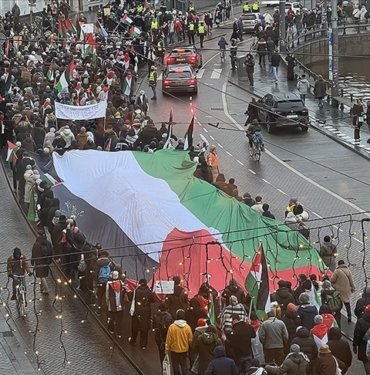 Hollanda’da Filistin’e destek gösterisi düzenlendi