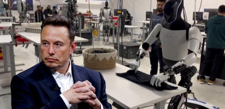 Elon Musk’ın Tesla robotu bu kez de tişört katladı
