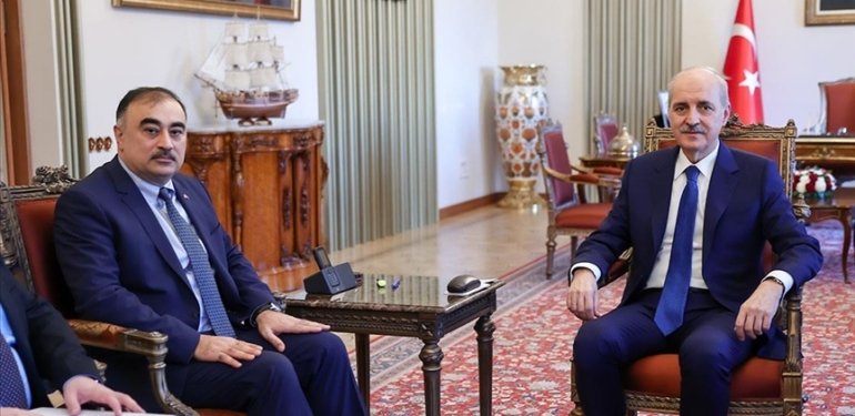 TBMM Başkanı Kurtulmuş, Azerbaycan’ın Ankara Büyükelçisi Memmedov’u kabul etti