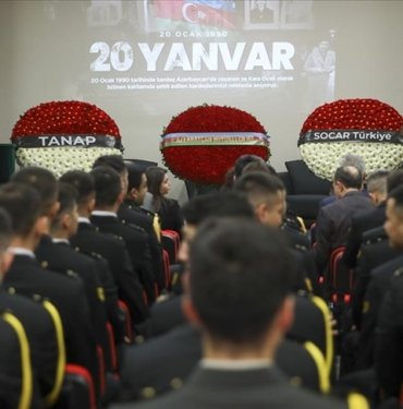 Ankara’da Azerbaycan’ın “Kanlı Ocak” şehitlerini anmak için tören düzenlendi
