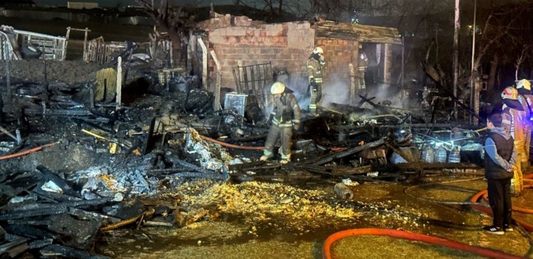 Başakşehir’de ahırda çıkan yangında 3 hayvan telef oldu