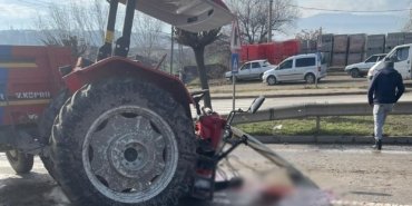 Traktör ile hafriyat kamyonu çarpıştı: 1 ölü