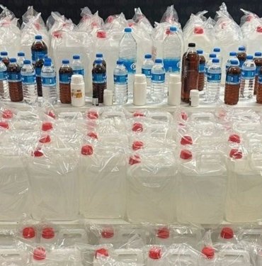 Samsun’da kaçak alkol opreasyonu: 1 ton 56 litre etil alkol ele geçirildi