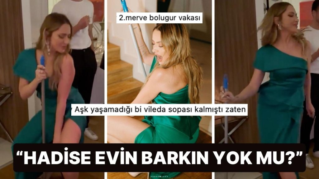 Temizlik Paspasıyla Direk Dansı Yapan Hadise’nin Aniden Yükselişi Dillere Fena Düştü!
