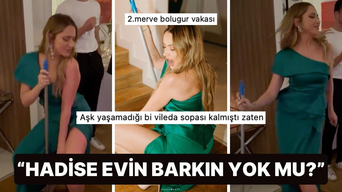 Temizlik Paspasıyla Direk Dansı Yapan Hadise’nin Aniden Yükselişi Dillere Fena Düştü!