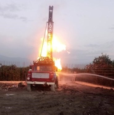 Hatay’da su sondajı sırasında yangın