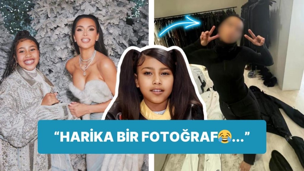 North West Yine Yaramazlık Peşinde, Bu Sefer Kim Kardashian’ın Makyajsız Selfie’sini Sızdırdı