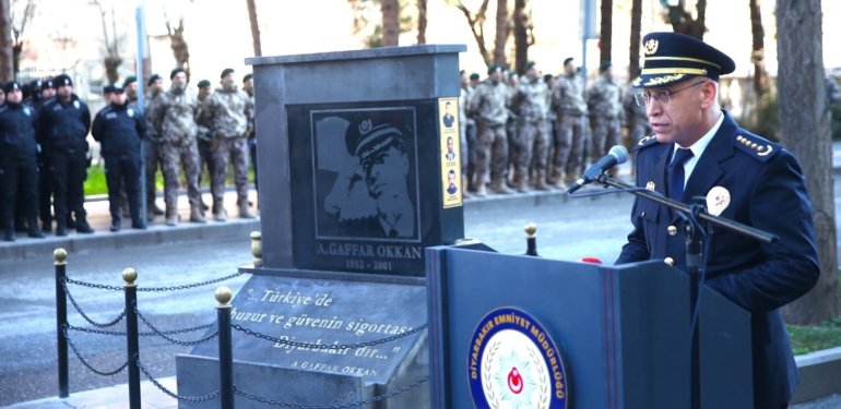 Şehit Gaffar Okkan ve 5 polis memuru için anma töreni