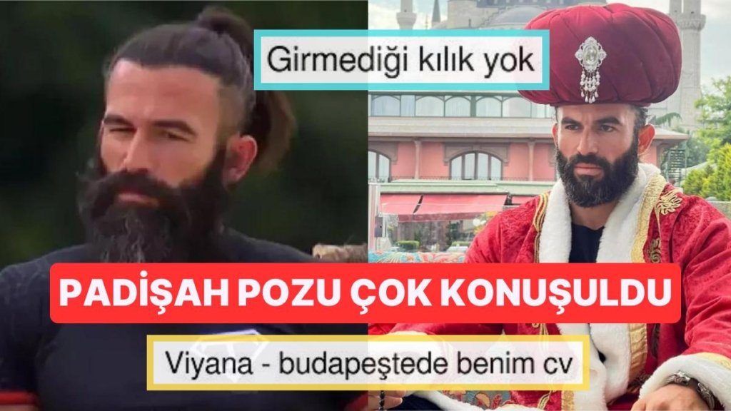 Girmediği Kılık Kalmayan Turabi’nin Padişah Pozu Twitter Kullanıcılarının Dilinden Kurtulamadı