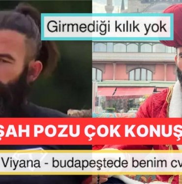 Girmediği Kılık Kalmayan Turabi’nin Padişah Pozu Twitter Kullanıcılarının Dilinden Kurtulamadı