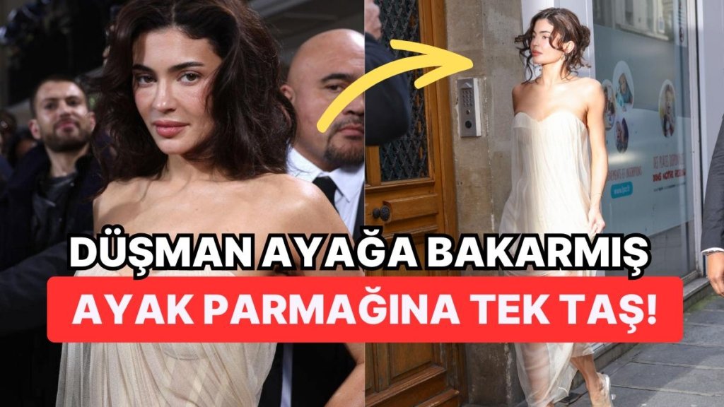 Defileye Kuğu Gibi Süzülerek Giriş Yapan Kylie Jenner’ın Ayakkabı Tercihi Tat Kaçırdı