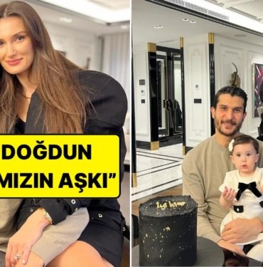 Beşiktaş’ın Kaptanı Necip Uysal Doğum Gününü Eşi Nur Aydın ve Kızıyla Kutladı