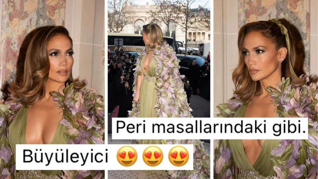 Jennifer Lopez Paris Moda Haftası’nda Güzelliğiyle Ortalığı Kasıp Kavurdu!