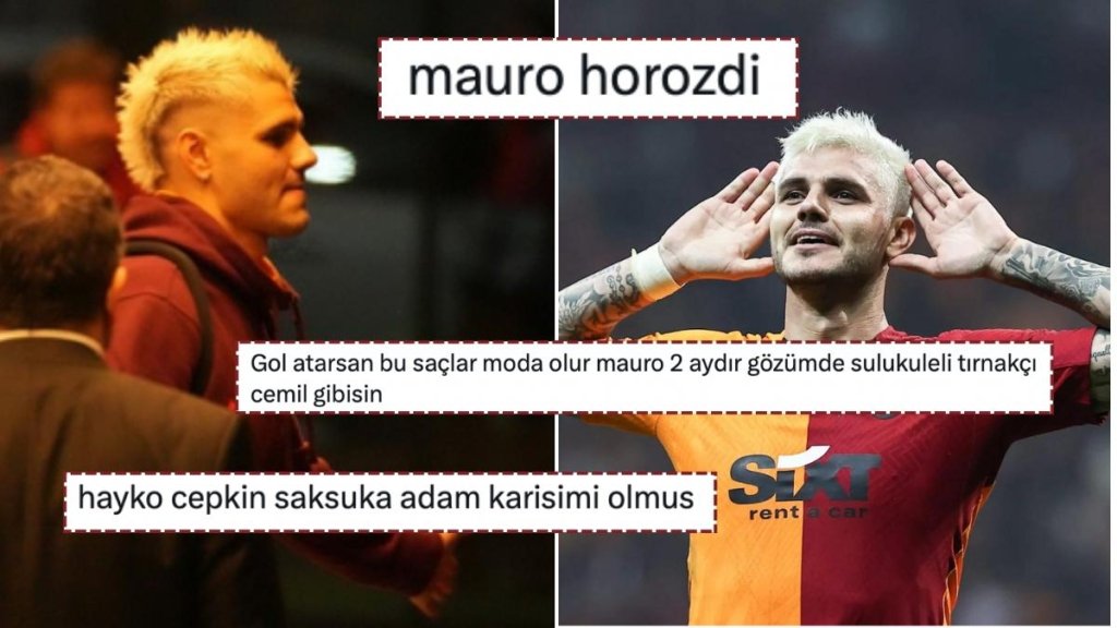 Galatasaray’ın Yıldız Futbolcusu Mauro Icardi’nin Apaçiye Benzetilen Yeni Saç Stili Dillere Fena Düştü!