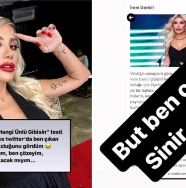 İrem Derici Onedio’nun “İlişkide Hangi Ünlü Gibisin?” Testinde Kendisi Çıkınca Biraz Sinirlendi!