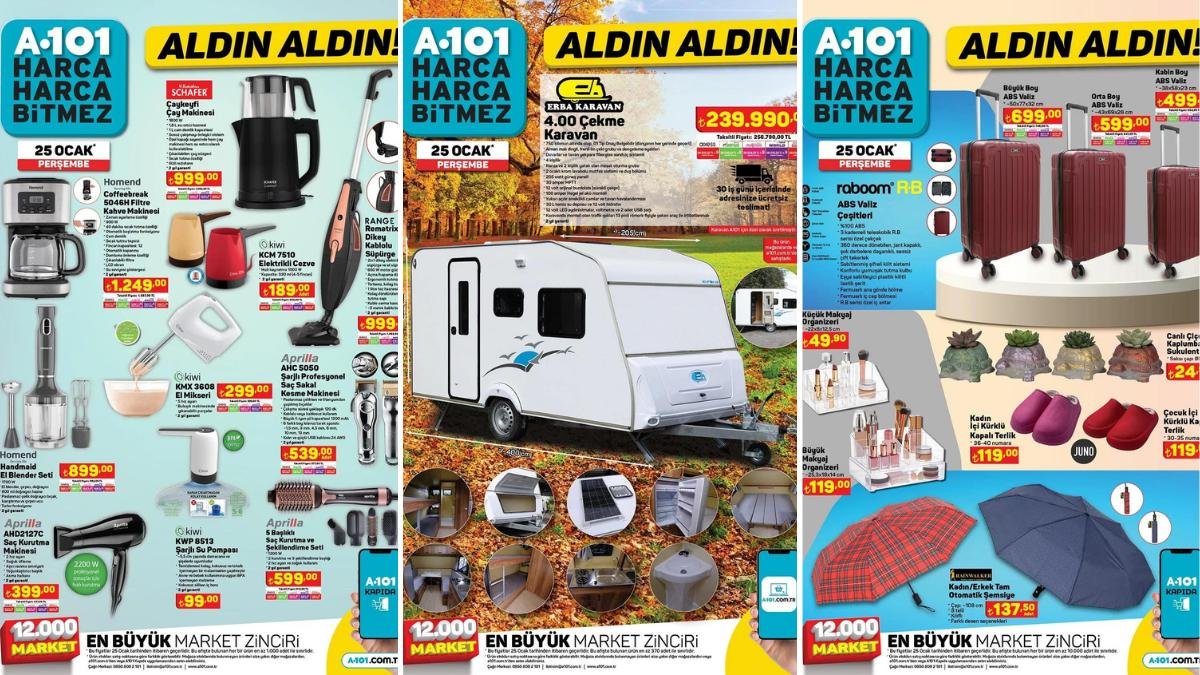 A101’e Çekme Karavan Geliyor! 25 Ocak 2024 A101 Aldın Aldın Kataloğu