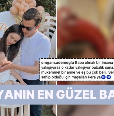 Ömer Dizisinin Yıldızı Selahattin Paşalı’nın Kızı Pera’yla Mutlu Aile Pozu Gözlerinizden Kalpler Çıkartacak