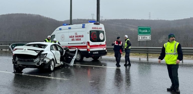 Kuzey Marmara Otoyolu’nda zincirleme kaza: 5 yaralı