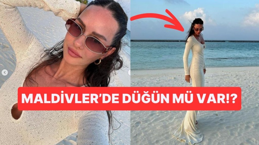 Yasemin Özilhan Tüm Plajın Yerlerini Süpüren Gelinlikten Hallice Elbisesiyle Kuğuya Benzetildi!