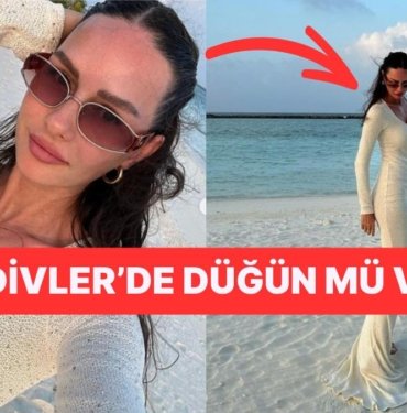 Yasemin Özilhan Tüm Plajın Yerlerini Süpüren Gelinlikten Hallice Elbisesiyle Kuğuya Benzetildi!