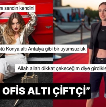 Tuhaf Ödül Gecesi Kombinleriyle Meşhur Melis Sezen Uyumsuzlukta Tavan Yapan Kombiniyle Yine Göz Kanattı!