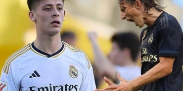 Arda Güler antrenmanda Luka Modric