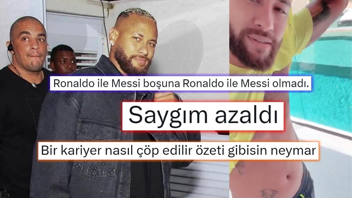 Vücudunu Göstererek El Hareketi Çekti! Futbol Sahalarının Yolunu Unutan Neymar’dan Kilo Eleştirilerine Cevap