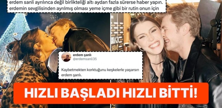 Hızlı Başlayan Aşk Hızlı Bitti: 1 Ay Önce Aşk Yaşadıklarını Açıklayan Deniz Işın ve Erdem Şanlı Çifti Ayrıldı
