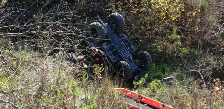 Antalya’da ATV 15 metreden uçtu: 1 ölü, 1 yaralı