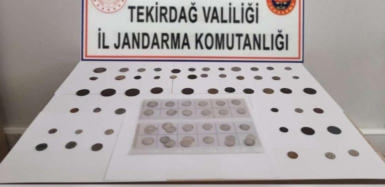Tekirdağ’da 82 adet sikke ele geçirildi