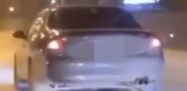 Abartı egzoz bulunan araç trafikten men edildi