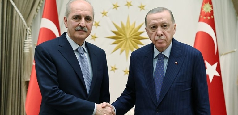 Cumhurbaşkanı Erdoğan, TBMM Başkanı Kurtulmuş’u kabul etti