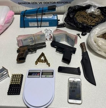Kadına şiddet ihbarından uyuşturucu ticareti çıktı
