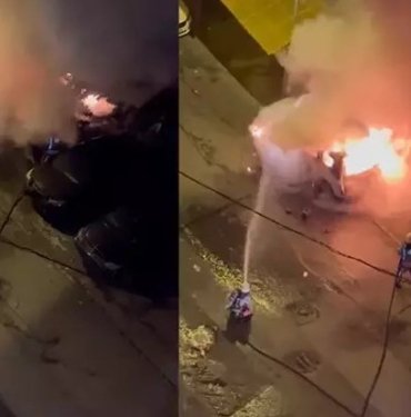 Şişli’de barakada başlayan yangın park halindeki araca sıçradı