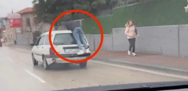 Bursa’da trafikte tehlikeli anlar