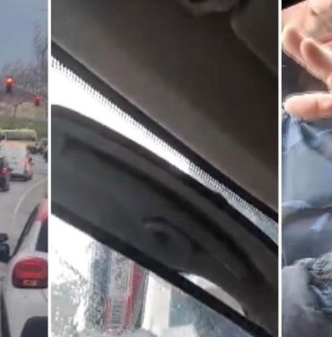 Sürücü adayı ve eğitmeninin korku dolu anları