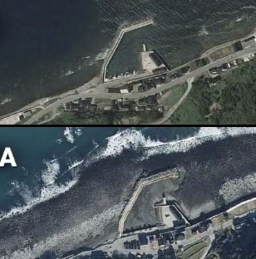 Japonya’daki deprem kıyı şeridini yaklaşık 250 metre kadar kaydırdı