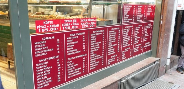 İstiklal Caddesi’ndeki kafe ve restoranlara menü denetimi