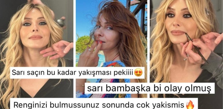 Yıllardır Kızıl Saçlarıyla Bildiğimiz Nur Fettahoğlu İmaj Değişikliğine Giderek Sarışın Oldu!