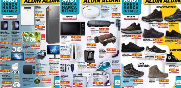 A101’e Dikey Süpürge Geliyor! 1 Şubat 2024 A101 İnternete Özel Aldın Aldın Kataloğu