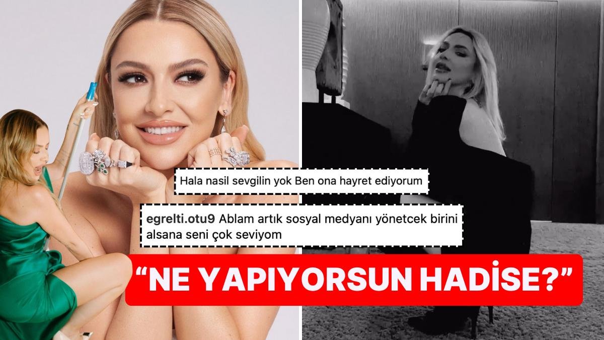 Geçtiğimiz Günlerde Temizlik Paspasıyla Poz Veren Hadise’den Bu Sefer de Semt Oturuşu Pozu Geldi