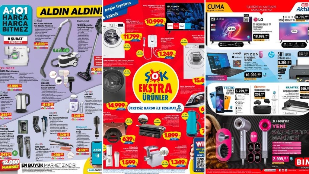 İndirim Günleri Başlıyor! 3 Şubat – 9 Şubat Haftasında A101, BİM ve ŞOK Aktüel Ürünler Listesinde Ne Var?