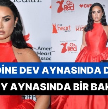 Demi Lovato Kırmızı Elbisesiyle Katıldığı “Go Red For Women” Davetinde Sindirellanın Üvey Kardeşine Benzetildi