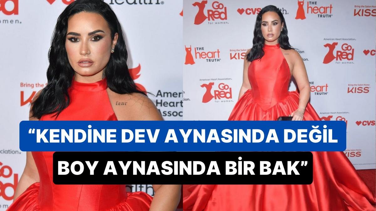 Demi Lovato Kırmızı Elbisesiyle Katıldığı "Go Red For Women" Davetinde Sindirellanın Üvey Kardeşine Benzetildi 5 Demi Lovato Kırmızı Elbisesiyle Katıldığı “Go Red For Women” Davetinde Sindirellanın Üvey Kardeşine Benzetildi