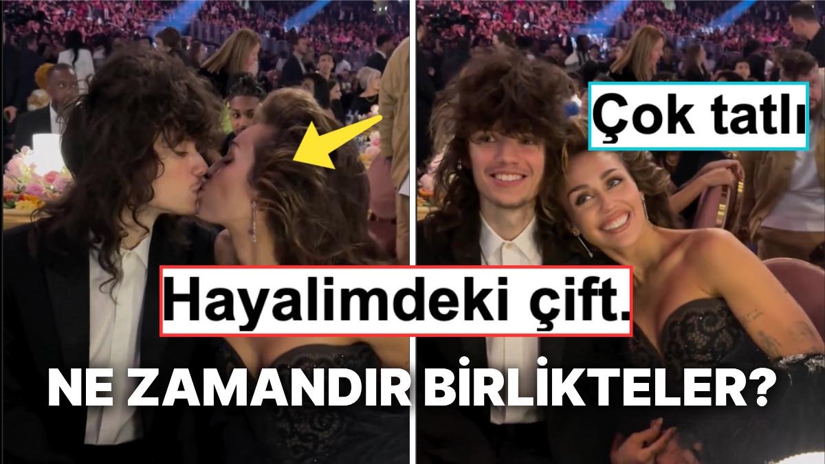 Miley Cyrus’ın Grammy Ödül Töreninde Erkek Arkadaşı Maxx Morando’yla Verdiği Samimi Pozlar “Maşallah” Dedirtti