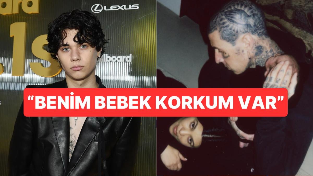 Travis Barker’ın Oğlu Landon “Bebeklerden Korktuğu” İçin Kardeşi Rocky’i Henüz Kucağına Almadığını Söyledi