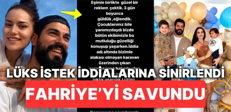 Fahriye Evcen’in Reklam Çekiminde Lüks Karavan Krizi Çıkardığı İddialarına Burak Özçivit Öfke Kustu