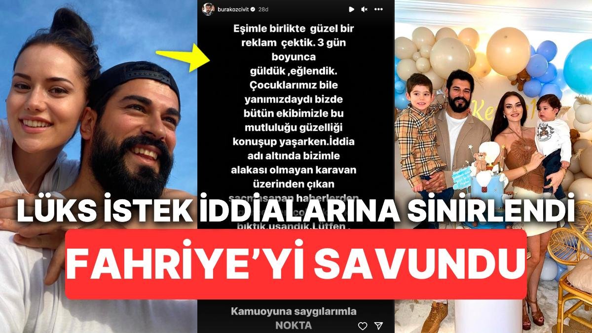 Fahriye Evcen’in Reklam Çekiminde Lüks Karavan Krizi Çıkardığı İddialarına Burak Özçivit Öfke Kustu