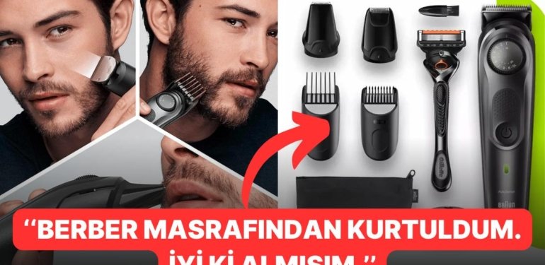 Stil Sahibi Erkeklerin Yeni Gözdesi Braun Ayarlanabilir Taraklı Saç Sakal Şekillendirici %55 İndirimde!