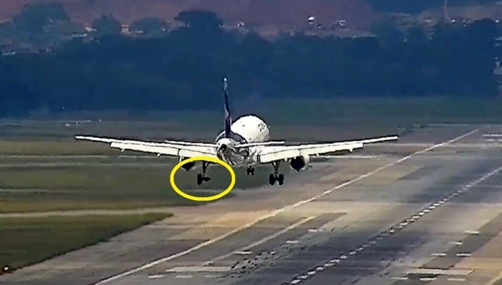 Brezilya’da uçak eksik tekerlekle iniş yaptı